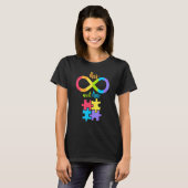 Autisme Oneindigheidssymbool Geen Puzzelstuk T-shirt (Voorkant volledig)