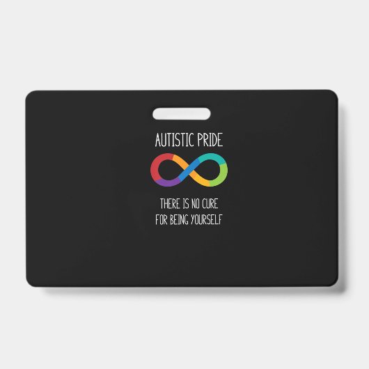 Autisme Oneindigheidssymbool Neurodiversiteit T-sh Badge (Voorzijde)