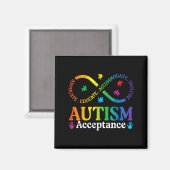 Autisme Oneindigheidsteken ASD-bewustzijn Acceptat Magneet (Voorkant / Achterkant)