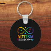 Autisme oneindigheidsteken asd bewustzijn acceptat sleutelhanger (Voorkant)