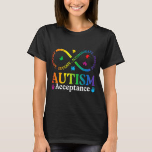Autisme oneindigheidsteken asd bewustzijn acceptat t-shirt
