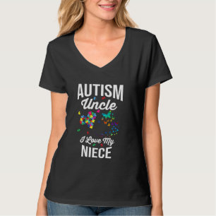 Autisme oom Ik hou van mijn nicht Puzzle Butterfly T-shirt