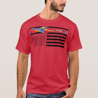 Autisme op dag van bewustwording: vlag vlag Steekp T-shirt