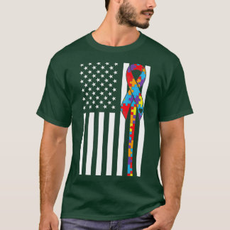 Autisme op dag van bewustwording: vlag vlag Steekp T-shirt