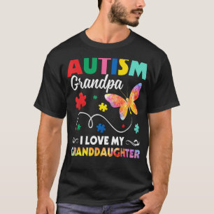 Autisme Opa Ik Hou Van Mijn Kleinzoon Vlinder T-shirt