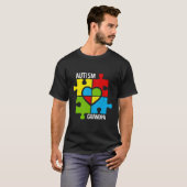 Autisme opa puzzelstukjes en hart t-shirt (Voorkant volledig)