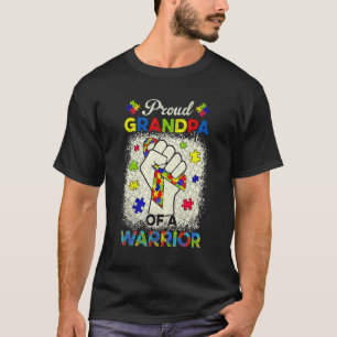 Autisme Opa Van Autisme Bewustzijn Krijger Steun T-shirt