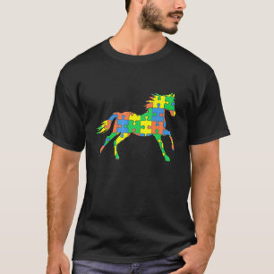 Autisme Paard Autisme Maand Lint Puzzel Verschil T-shirt