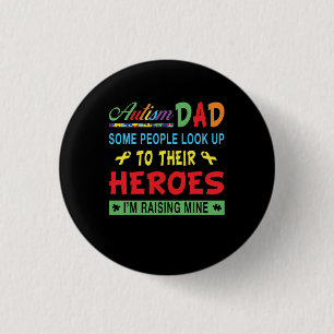 Autisme pap cadeau voor vader ronde button 3,2 cm