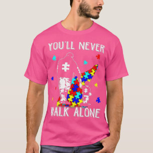 Autisme Pap je zal nooit alleen autisme ondersteun T-shirt