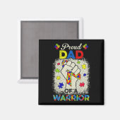 Autisme Pap van Autism Awareness Warrior Support A Magneet (Voorkant / Achterkant)