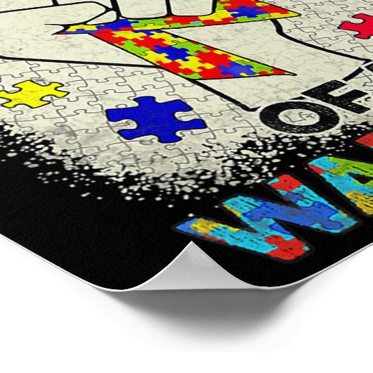 Autisme Pap van Autism Awareness Warrior Support A Poster (Hoek)