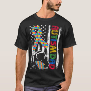 Autisme Papa Beer VS Vlag Familie Matching Autisme T-shirt