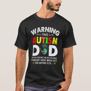 Autisme papa gebruikt geduld op zijn kinderautisme t-shirt