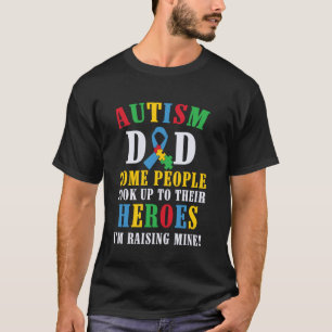 Autisme Papa, ik voed mijn Held op T-shirt