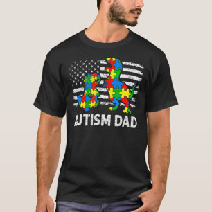 Autisme Papa Kind Dinosaurus VS Vlag Rex Autisme B T-shirt