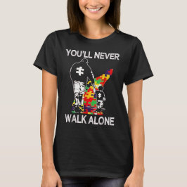 Autisme Papa Ondersteuning Alleen Puzzel Je Zal No T-shirt