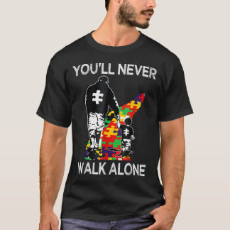 Autisme Papa Steun Alleen Puzzel Je Zult Nooit T-shirt