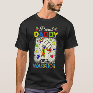 Autisme Papa Van Autisme Bewustzijn Krijger Steun  T-shirt