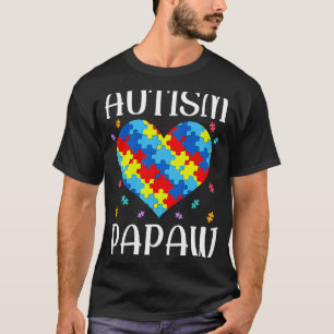Autisme Papaw Matching Familie Hart Autisme Bewust T-shirt