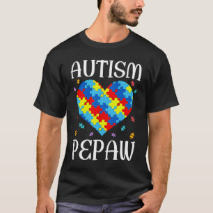 Autisme Pepaw Overeenkomstige Familie Hart Autisme T-shirt