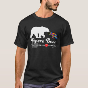 Autisme Pepere Beer Puzzel Autisme Bewustzijn Auti T-shirt