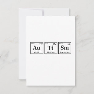 Autisme Periodic Table Element Autisme Awareness Bedankkaart