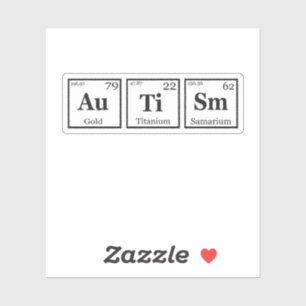 Autisme Periodic Table Element Autisme Awareness Sticker