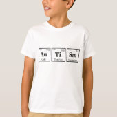 Autisme Periodic Table Element Autisme Awareness T-shirt (Voorkant)