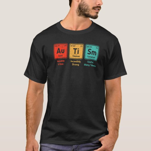 Autisme Periodic Table Elements Spelling Autistic  T-shirt (Voorkant)