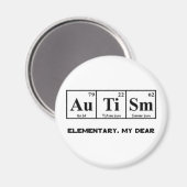 Autisme, Periodieke Tafelelementen & Sherlock Holm Magneet (Voorkant / Achterkant)