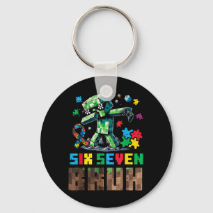 Autisme Pixel Zes Zeven Bruh Dab Bewustzijn Gamer Sleutelhanger