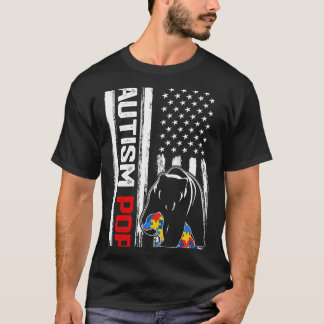  autisme Pop Beer Amerikaanse vlag T-shirt