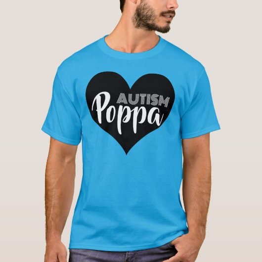 Autisme Poppa Heart T-shirt (Voorkant)