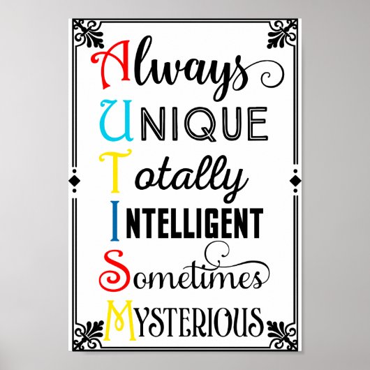 Autisme Poster (Voorkant)