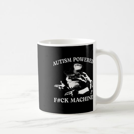 Autisme Powered F#ck Machine Grappig Meme Kikker A Koffiemok (Rechts)