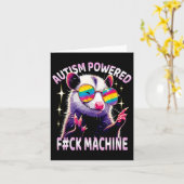 Autisme Powered F#ck Machine Grappig Meme Opossum  Kaart (Gele Bloem)