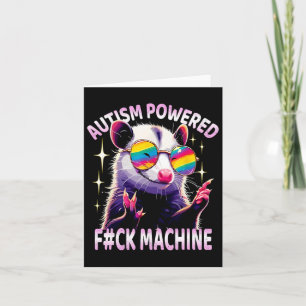 Autisme Powered F#ck Machine Grappig Meme Opossum  Kaart