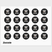 Autisme Powered F#ck Machine Grappig Meme Wolf Aut Ronde Sticker (Vel)