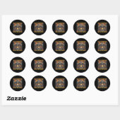 Autisme Powered F#ck Machine Grappig Skelet Meme Ronde Sticker (Vel)