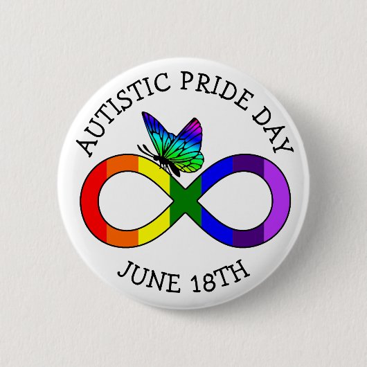 Autisme Pride Day 18 juni Button (Voorkant)