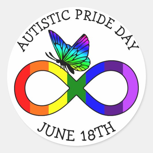 Autisme Pride Day 18 juni Stickers (Voorkant)