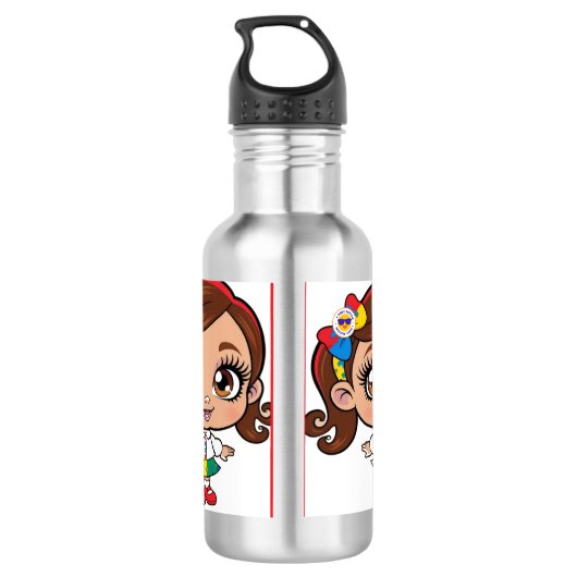 Autisme Pride: de vreugde van een klein meisje Waterfles (Achterkant)