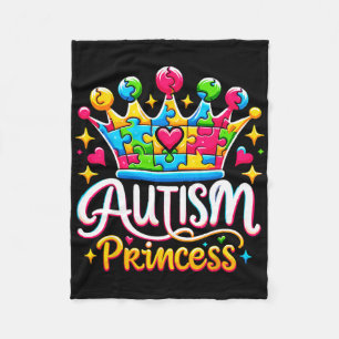 Autisme Prinses Autisme Bewustzijn Koningin Meisje Fleece Deken