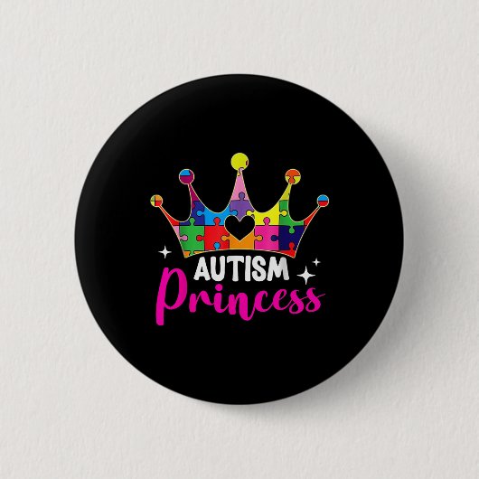 Autisme Prinses Dochter Autisme Bewustzijn Ronde Button 5,7 Cm (Voorkant)