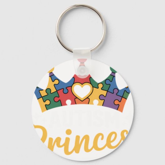 Autisme Prinses Dochter Autisme Bewustzijn Sleutelhanger (Voorkant)