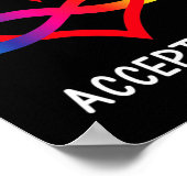 Autisme Pro Acceptatie Oneindigheidssymbool Voor N Poster (Hoek)