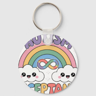 Autisme Pro Acceptatie Regenboog met Oneindigheids Sleutelhanger