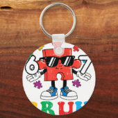 Autisme Puzzel 6 7 Hand Bruin Sleutelhanger (Voorkant)