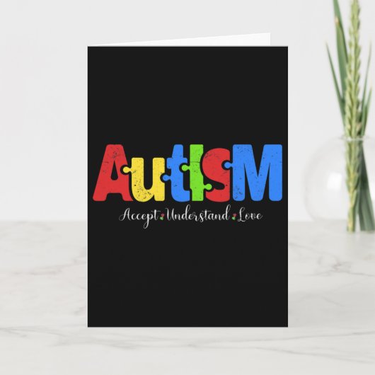 Autisme Puzzel Accepteer Begrijp Liefde Autisme Be Kaart (Voorkant)